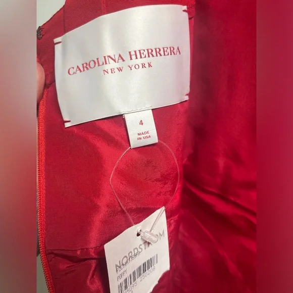 Carolina Herrera silk-faille column maxi gown size 4 women’s designer